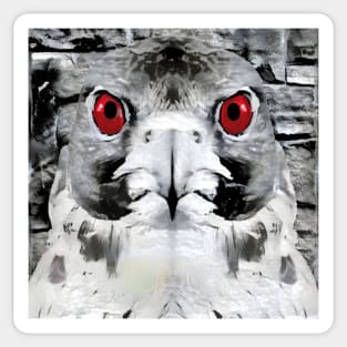 Hawk Black and White Spray Paint Wall Sticker